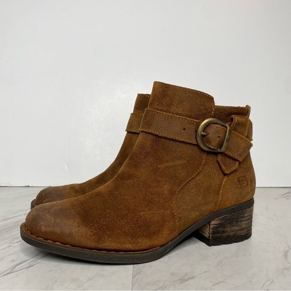 Born Morocco Brown Distressed Bootie 7 - Picture 13 of 13